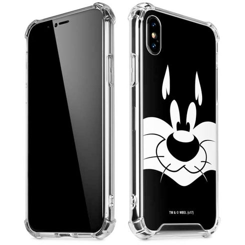 Looney Tunes Sylvester the Cat Black and White iPhone XS Max Clear Case